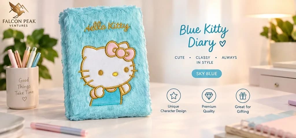 Sky Blue Kitty Diary